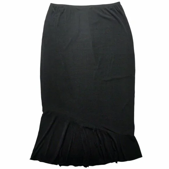 Jaclyn Smith Classic Women's Black Nylon Skirt L Large - Picture 2 of 6